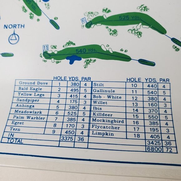 Vintage The Country Club of Florida Village Golf Course Glass Trinket Dish Map - Picture 4 of 8